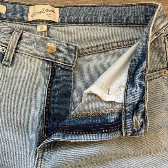 Universal Threads 90s Baggy Denim Jeans Faded Blue Women's 6 Short - Picture 6 of 10